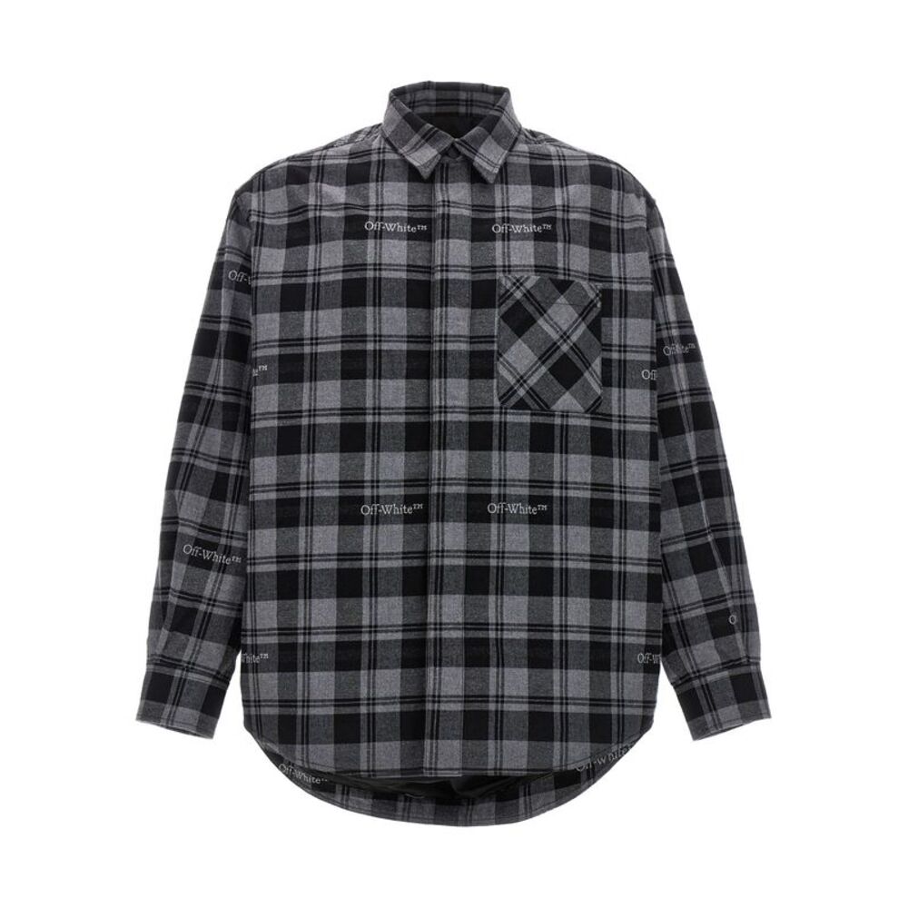 Off-White Gray Cotton Shell Men's Jacket